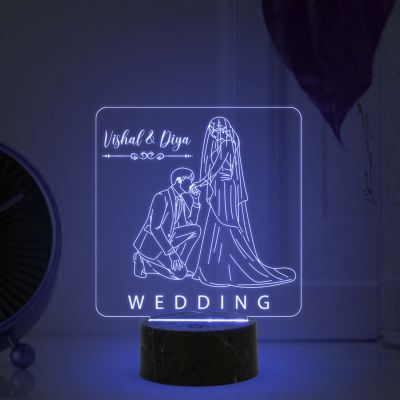 Wedding Night Lamp With Customized Name